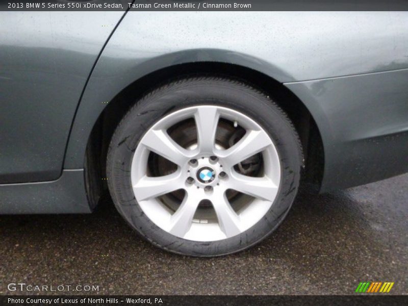 Tasman Green Metallic / Cinnamon Brown 2013 BMW 5 Series 550i xDrive Sedan