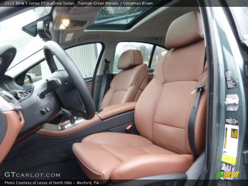 Tasman Green Metallic / Cinnamon Brown 2013 BMW 5 Series 550i xDrive Sedan