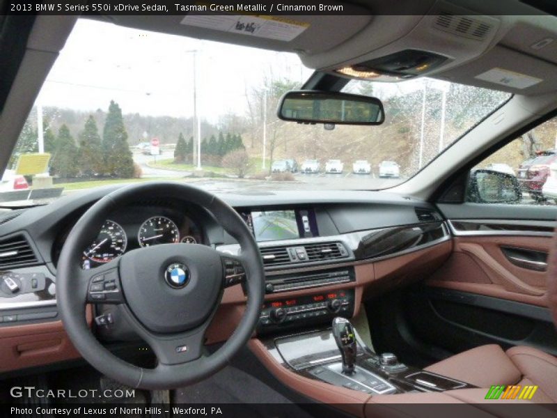 Tasman Green Metallic / Cinnamon Brown 2013 BMW 5 Series 550i xDrive Sedan
