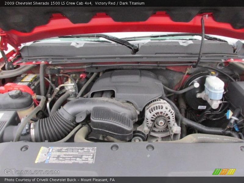 Victory Red / Dark Titanium 2009 Chevrolet Silverado 1500 LS Crew Cab 4x4