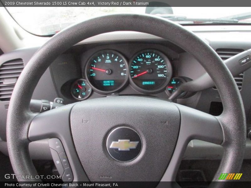 Victory Red / Dark Titanium 2009 Chevrolet Silverado 1500 LS Crew Cab 4x4