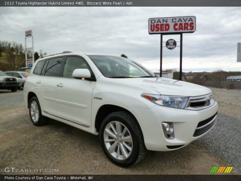 Blizzard White Pearl / Ash 2013 Toyota Highlander Hybrid Limited 4WD