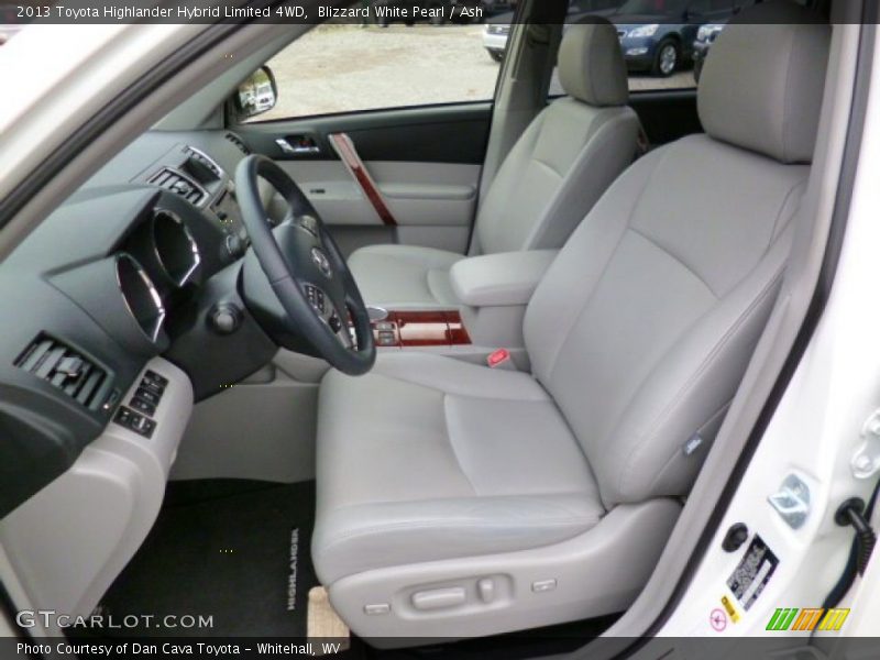 Blizzard White Pearl / Ash 2013 Toyota Highlander Hybrid Limited 4WD