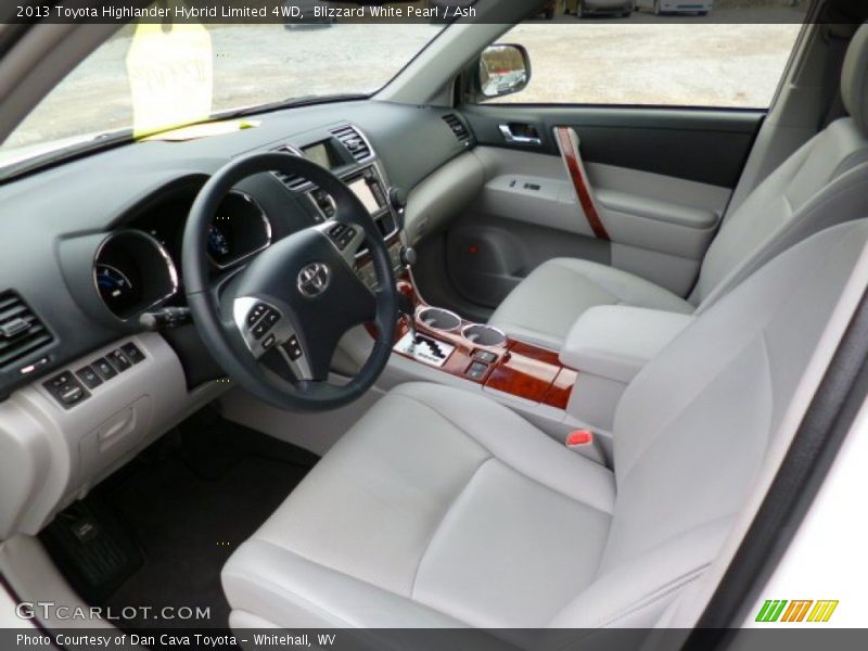 Blizzard White Pearl / Ash 2013 Toyota Highlander Hybrid Limited 4WD