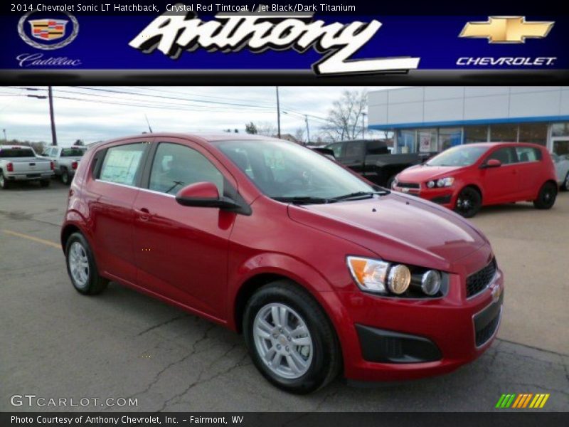 Crystal Red Tintcoat / Jet Black/Dark Titanium 2014 Chevrolet Sonic LT Hatchback