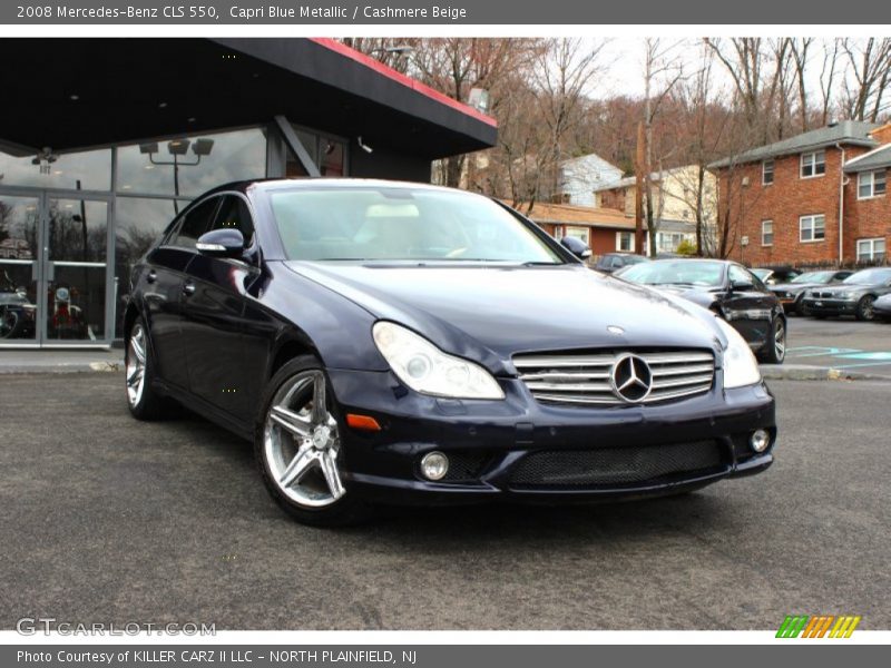 Capri Blue Metallic / Cashmere Beige 2008 Mercedes-Benz CLS 550