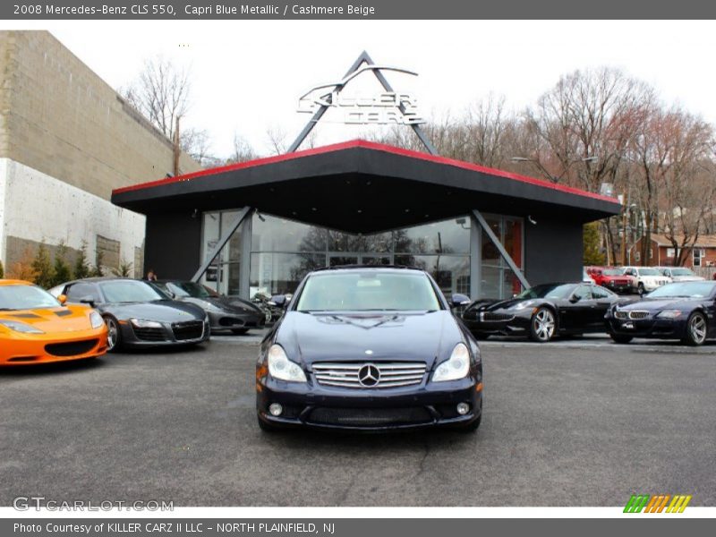 Capri Blue Metallic / Cashmere Beige 2008 Mercedes-Benz CLS 550