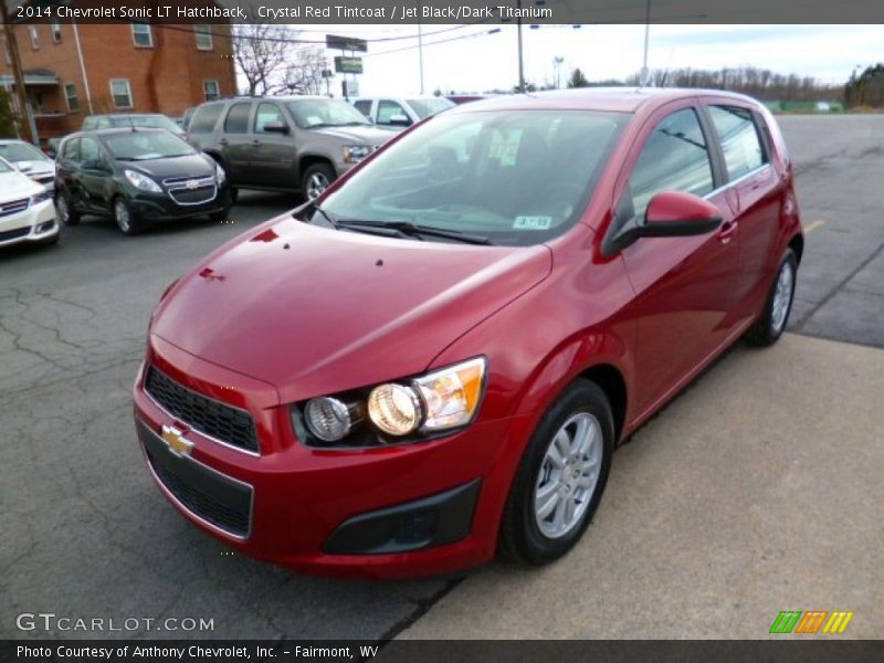 Crystal Red Tintcoat / Jet Black/Dark Titanium 2014 Chevrolet Sonic LT Hatchback