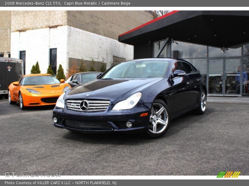 Capri Blue Metallic / Cashmere Beige 2008 Mercedes-Benz CLS 550