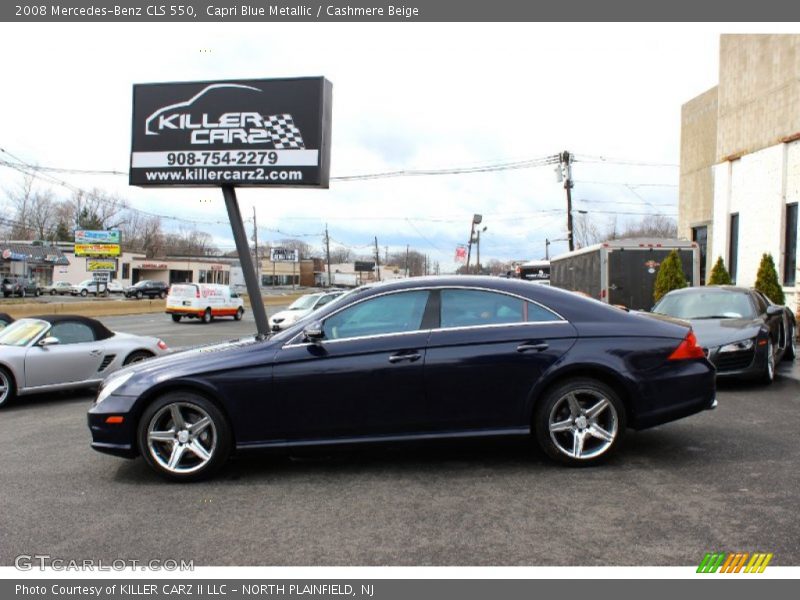 Capri Blue Metallic / Cashmere Beige 2008 Mercedes-Benz CLS 550