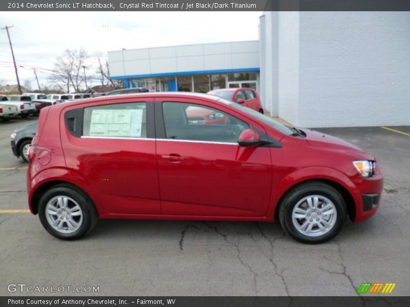 Crystal Red Tintcoat / Jet Black/Dark Titanium 2014 Chevrolet Sonic LT Hatchback