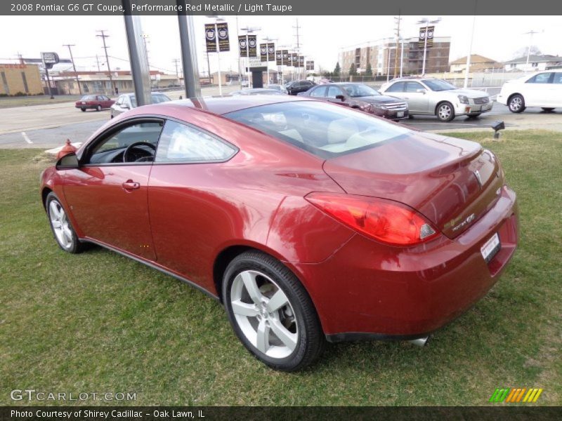 Performance Red Metallic / Light Taupe 2008 Pontiac G6 GT Coupe