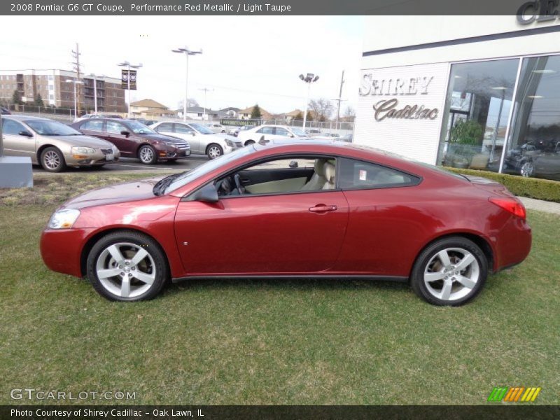 Performance Red Metallic / Light Taupe 2008 Pontiac G6 GT Coupe