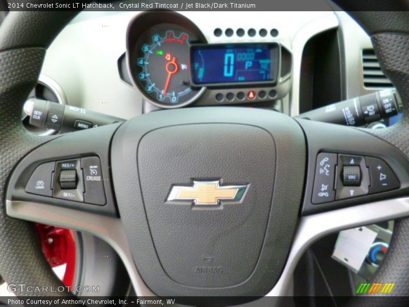 Crystal Red Tintcoat / Jet Black/Dark Titanium 2014 Chevrolet Sonic LT Hatchback