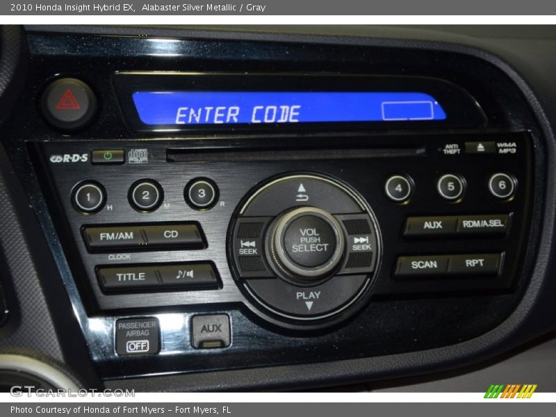 Alabaster Silver Metallic / Gray 2010 Honda Insight Hybrid EX