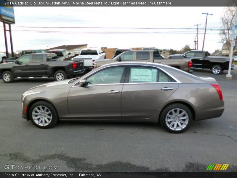 Mocha Steel Metallic / Light Cashmere/Medium Cashmere 2014 Cadillac CTS Luxury Sedan AWD