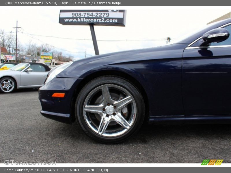 Capri Blue Metallic / Cashmere Beige 2008 Mercedes-Benz CLS 550