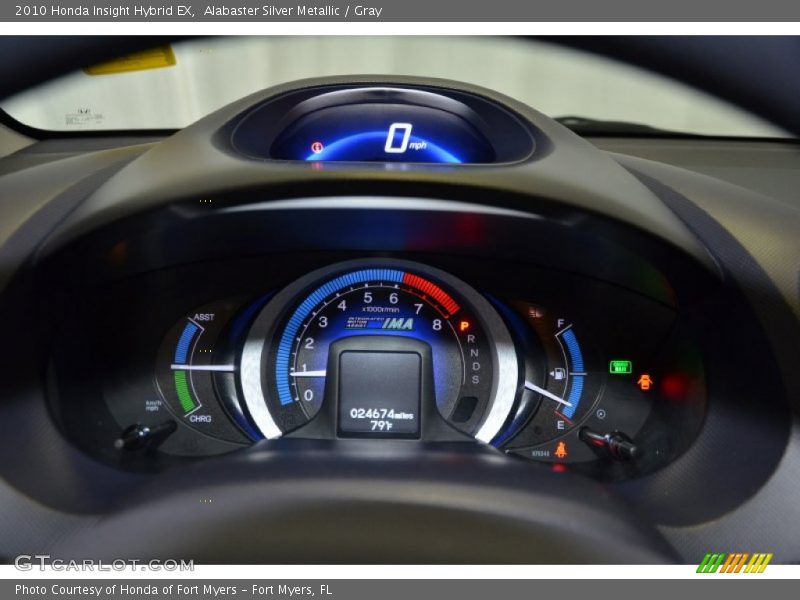 Alabaster Silver Metallic / Gray 2010 Honda Insight Hybrid EX