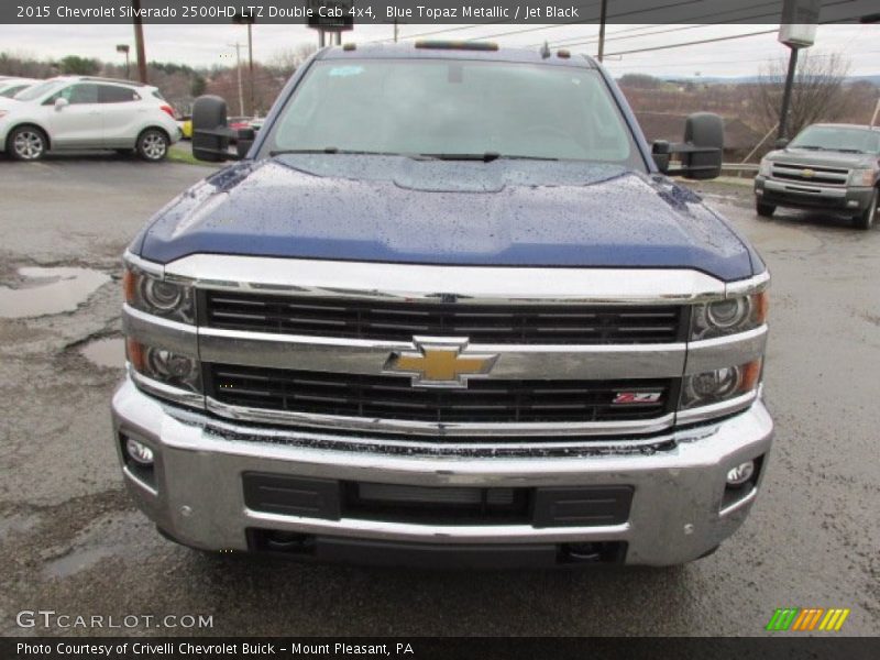 Blue Topaz Metallic / Jet Black 2015 Chevrolet Silverado 2500HD LTZ Double Cab 4x4