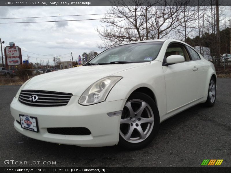 Ivory Pearl / Wheat Beige 2007 Infiniti G 35 Coupe