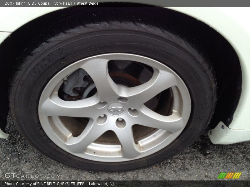Ivory Pearl / Wheat Beige 2007 Infiniti G 35 Coupe