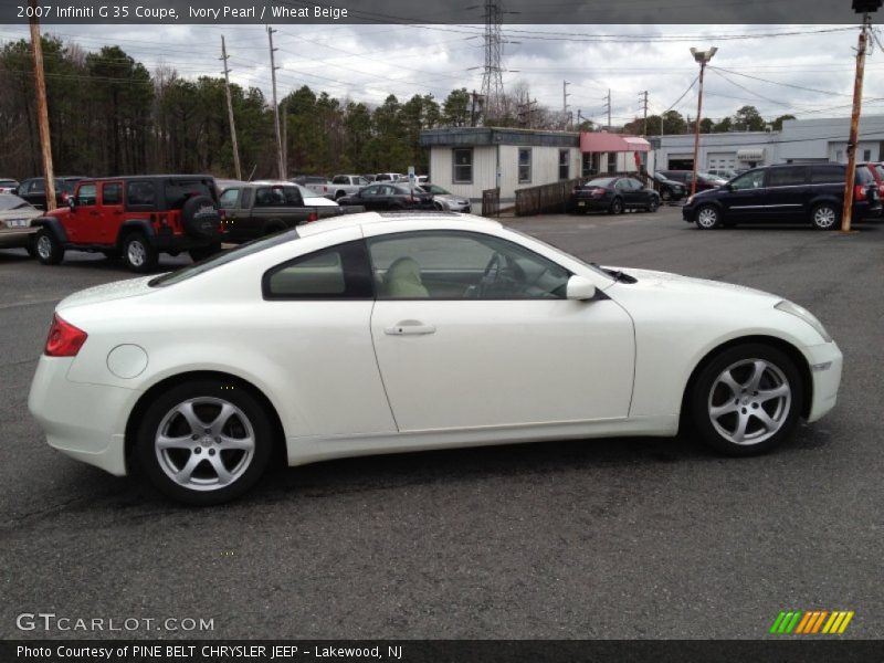 Ivory Pearl / Wheat Beige 2007 Infiniti G 35 Coupe