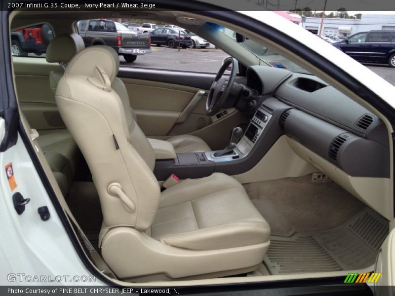 Ivory Pearl / Wheat Beige 2007 Infiniti G 35 Coupe