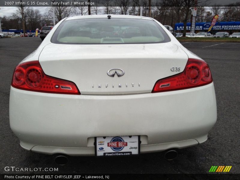 Ivory Pearl / Wheat Beige 2007 Infiniti G 35 Coupe