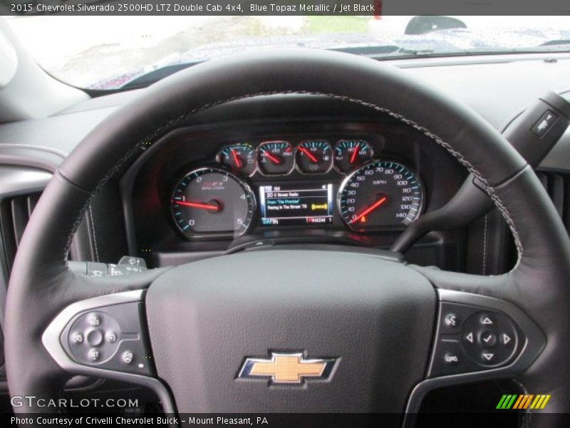 Blue Topaz Metallic / Jet Black 2015 Chevrolet Silverado 2500HD LTZ Double Cab 4x4