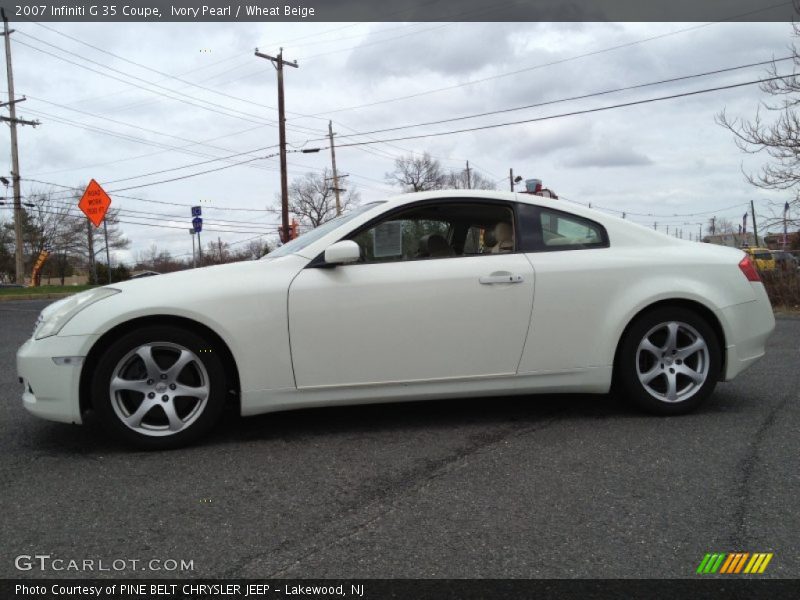 Ivory Pearl / Wheat Beige 2007 Infiniti G 35 Coupe