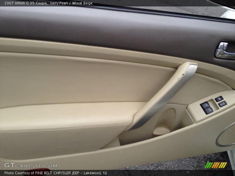 Ivory Pearl / Wheat Beige 2007 Infiniti G 35 Coupe
