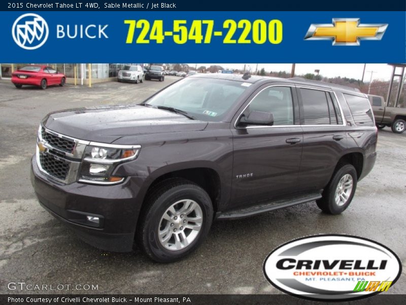 Sable Metallic / Jet Black 2015 Chevrolet Tahoe LT 4WD
