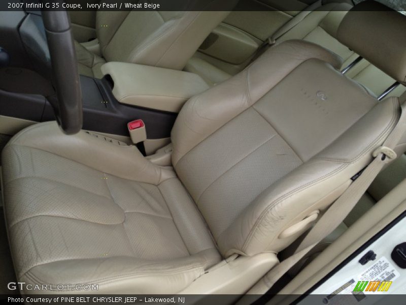 Ivory Pearl / Wheat Beige 2007 Infiniti G 35 Coupe