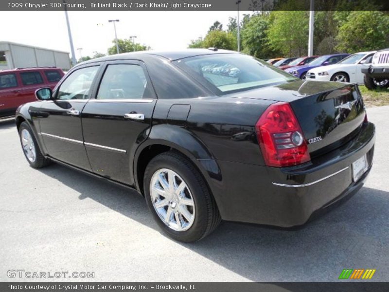 Brilliant Black / Dark Khaki/Light Graystone 2009 Chrysler 300 Touring