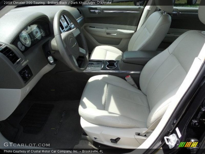 Brilliant Black / Dark Khaki/Light Graystone 2009 Chrysler 300 Touring