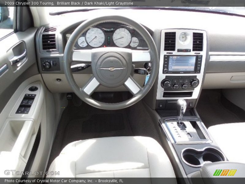 Brilliant Black / Dark Khaki/Light Graystone 2009 Chrysler 300 Touring