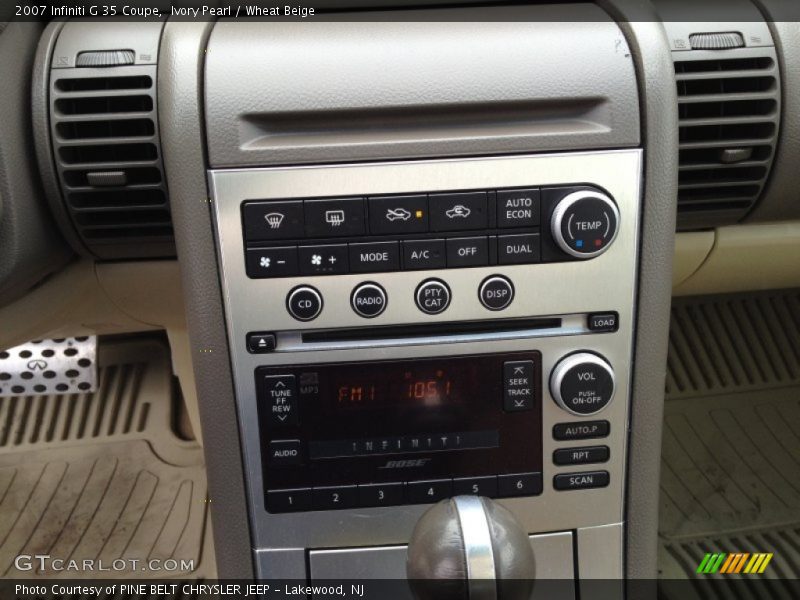 Ivory Pearl / Wheat Beige 2007 Infiniti G 35 Coupe