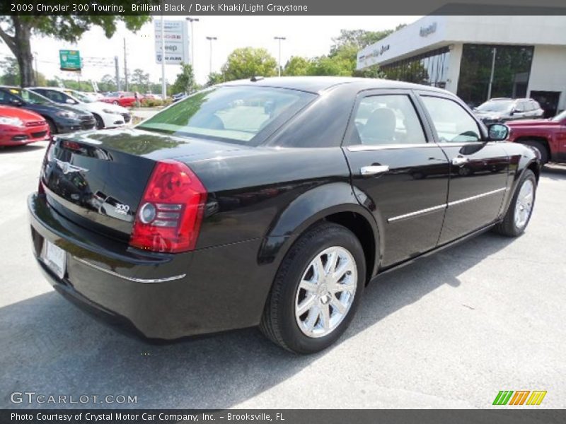 Brilliant Black / Dark Khaki/Light Graystone 2009 Chrysler 300 Touring