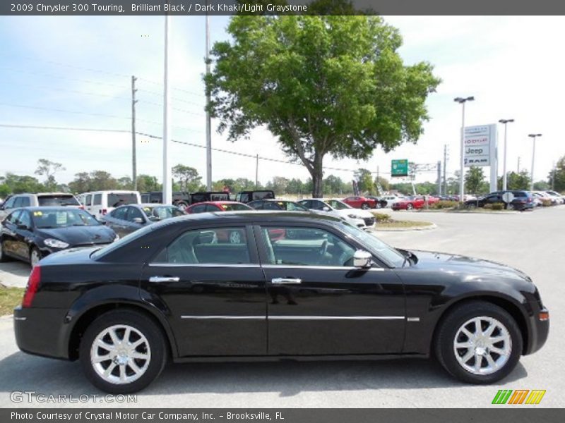 Brilliant Black / Dark Khaki/Light Graystone 2009 Chrysler 300 Touring