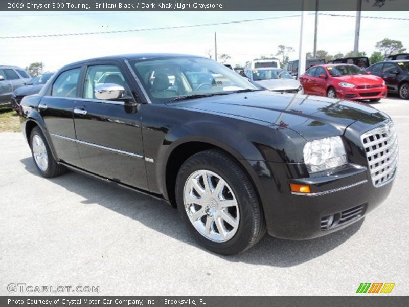 Brilliant Black / Dark Khaki/Light Graystone 2009 Chrysler 300 Touring