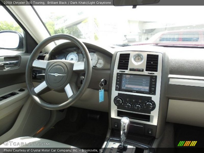 Brilliant Black / Dark Khaki/Light Graystone 2009 Chrysler 300 Touring