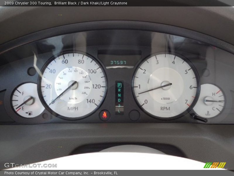 Brilliant Black / Dark Khaki/Light Graystone 2009 Chrysler 300 Touring