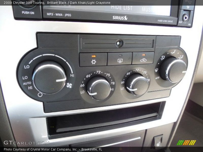 Brilliant Black / Dark Khaki/Light Graystone 2009 Chrysler 300 Touring