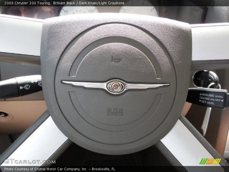Brilliant Black / Dark Khaki/Light Graystone 2009 Chrysler 300 Touring