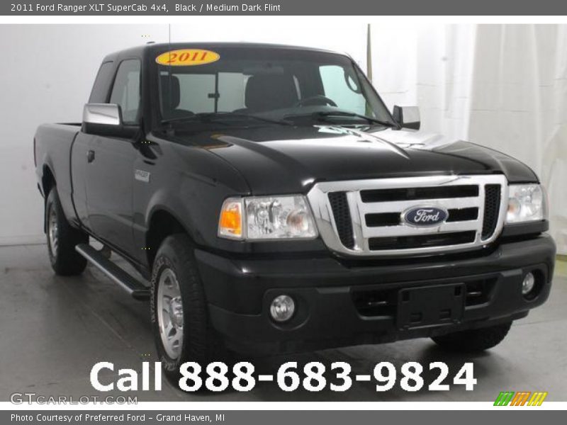 Black / Medium Dark Flint 2011 Ford Ranger XLT SuperCab 4x4