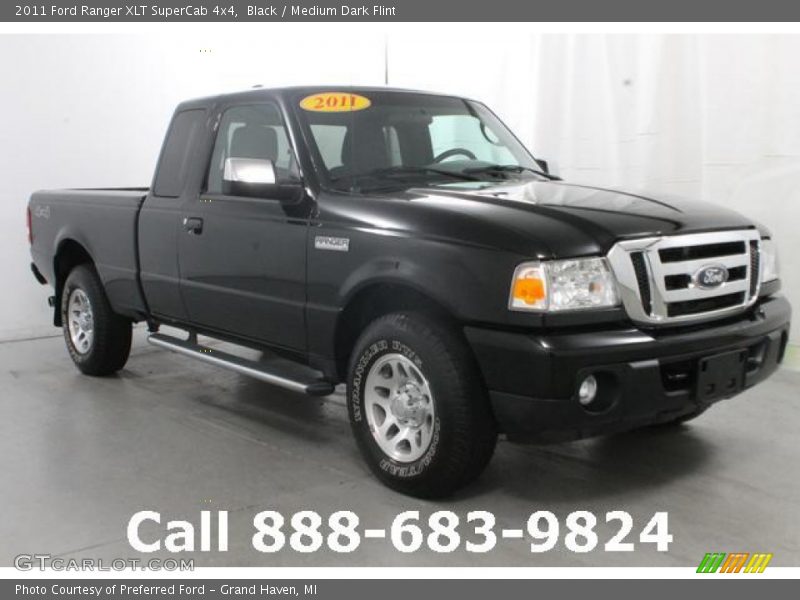 Black / Medium Dark Flint 2011 Ford Ranger XLT SuperCab 4x4
