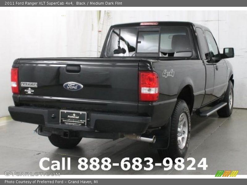 Black / Medium Dark Flint 2011 Ford Ranger XLT SuperCab 4x4