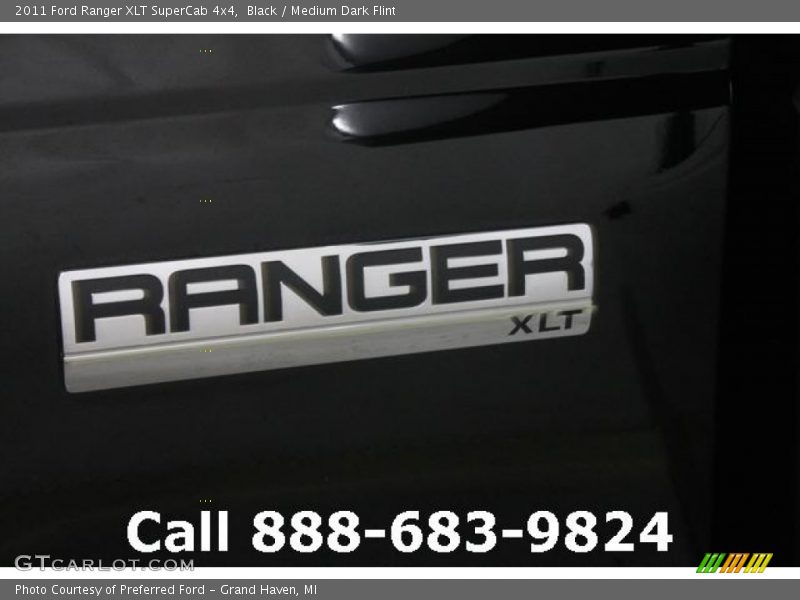 Black / Medium Dark Flint 2011 Ford Ranger XLT SuperCab 4x4