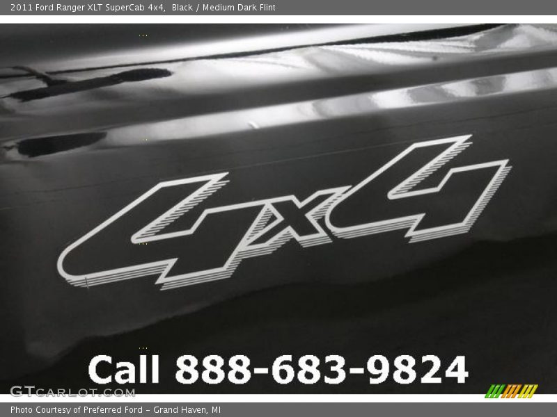 Black / Medium Dark Flint 2011 Ford Ranger XLT SuperCab 4x4
