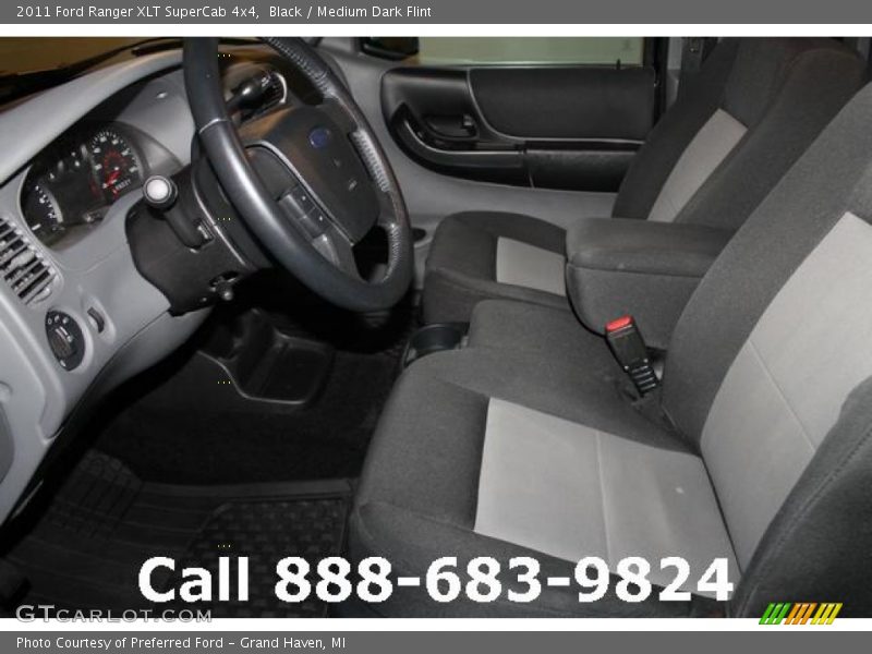 Black / Medium Dark Flint 2011 Ford Ranger XLT SuperCab 4x4
